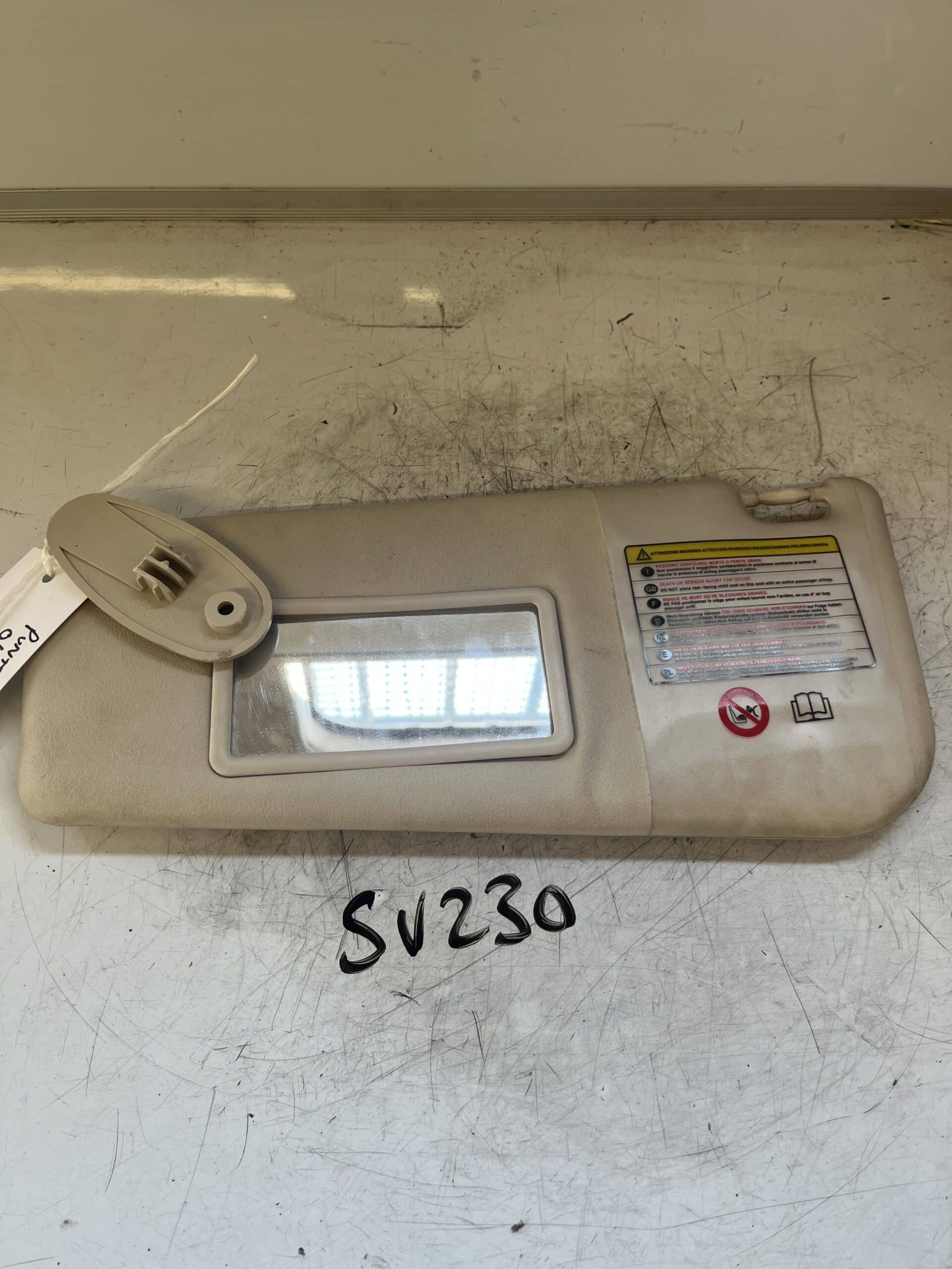 Fiat Punto 2006-2013 Near Side Sun Visor With Mirror