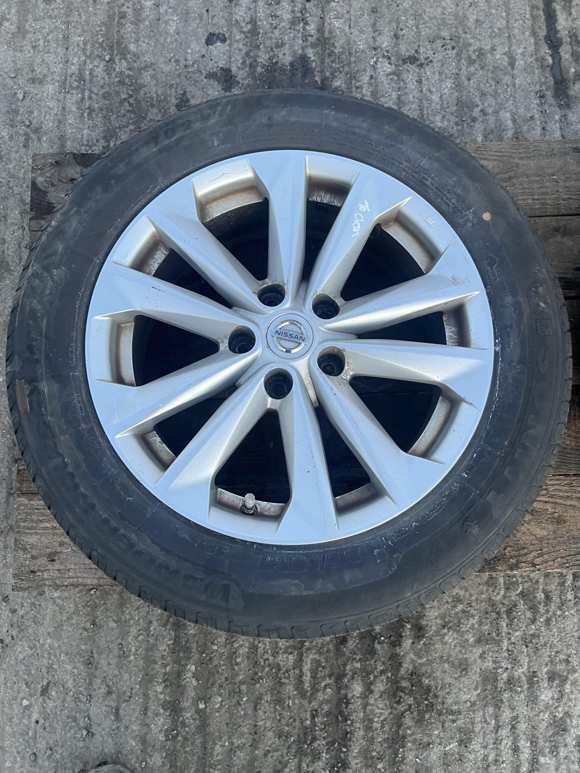 Nissan Qashqai 2013-2019 Single Alloy Wheel With Tyre – 215/60/17