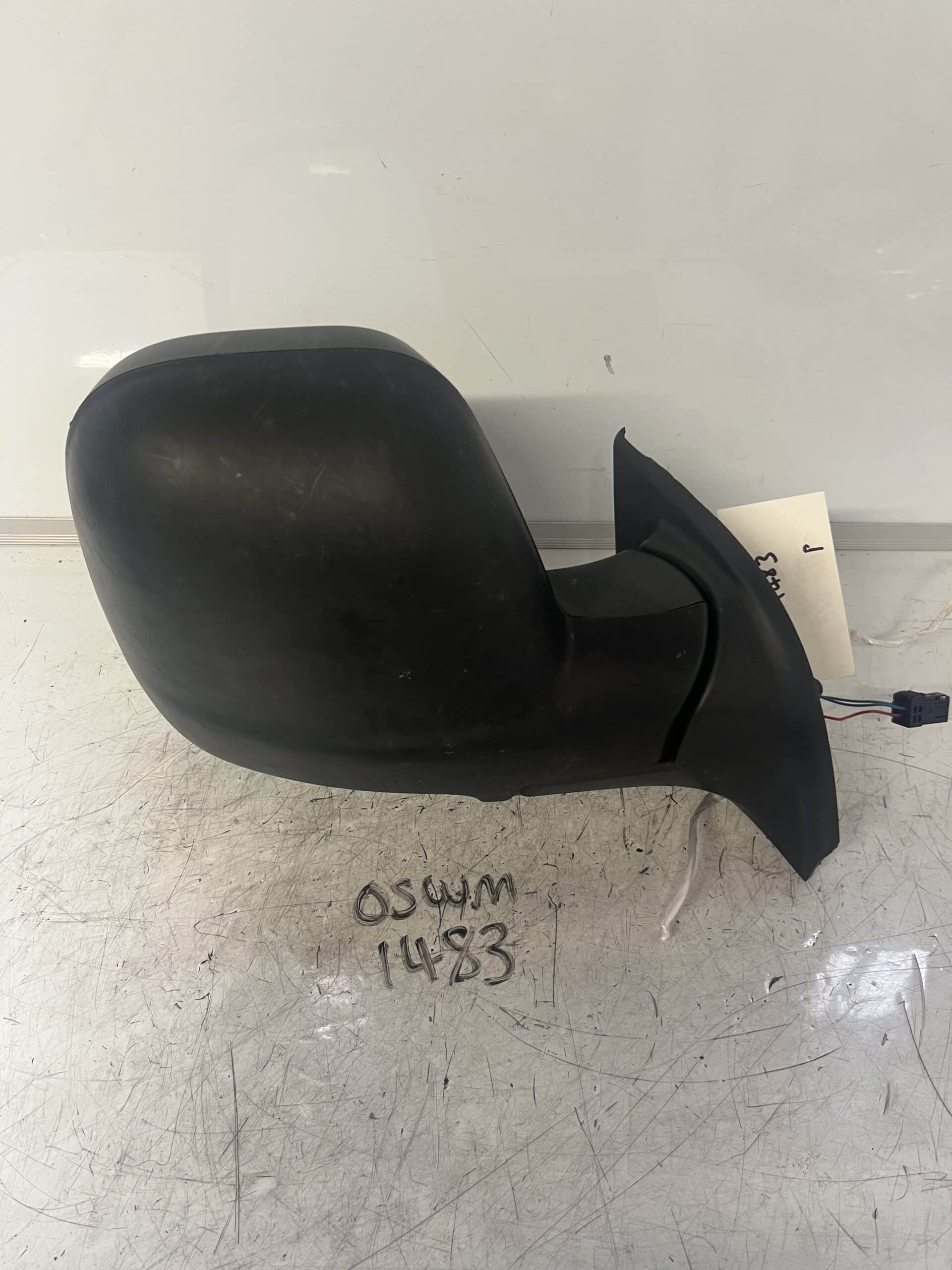 Citroen Berlingo / Peugeot Partner 2012-2017 Van / MPV Off Side Electric Door Mirror – Black Plastic