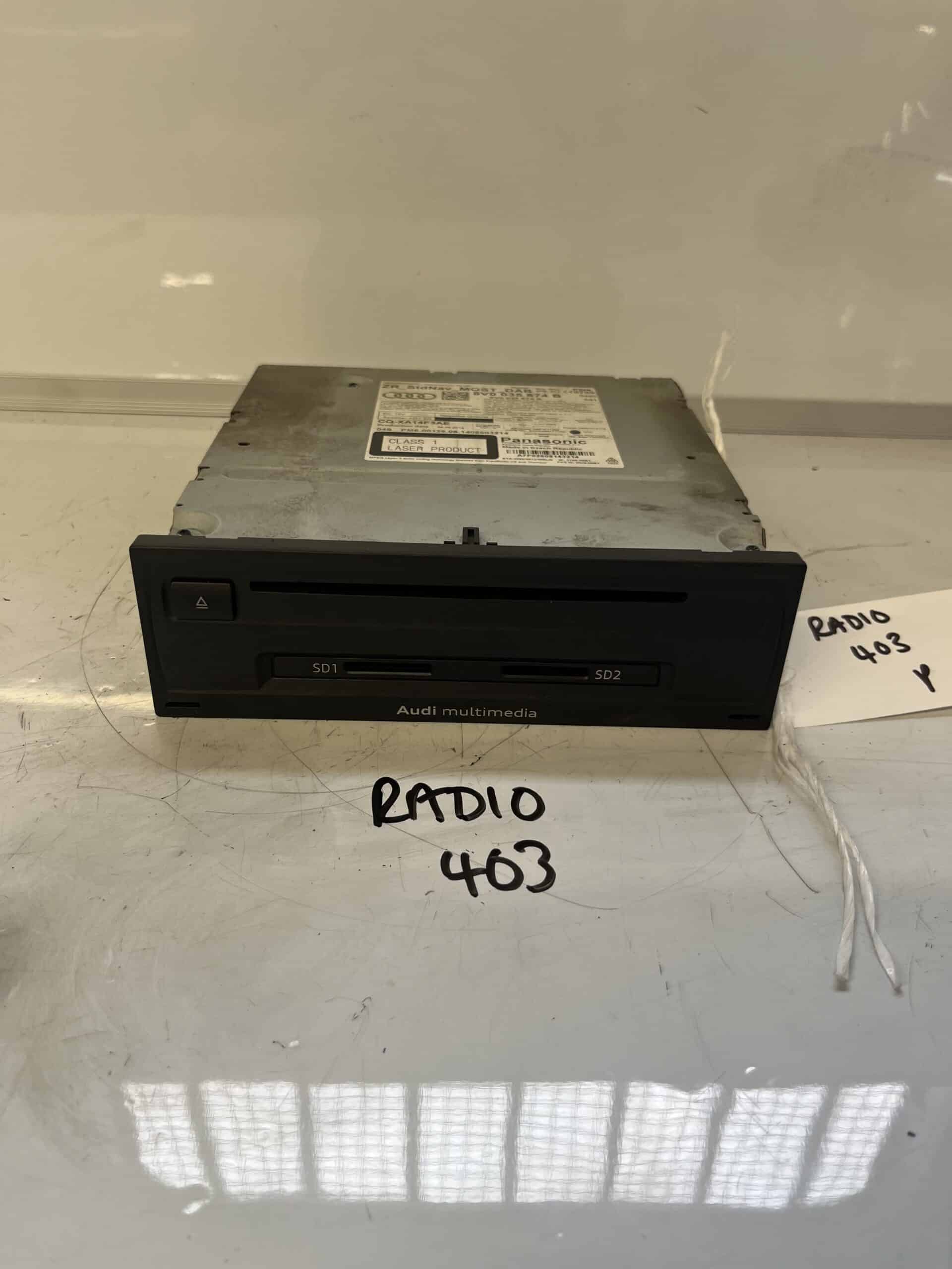 Audi A3 2012-2017 Radio / Sat Nav / Head Unit – 8V0035874B / 8V0035874C