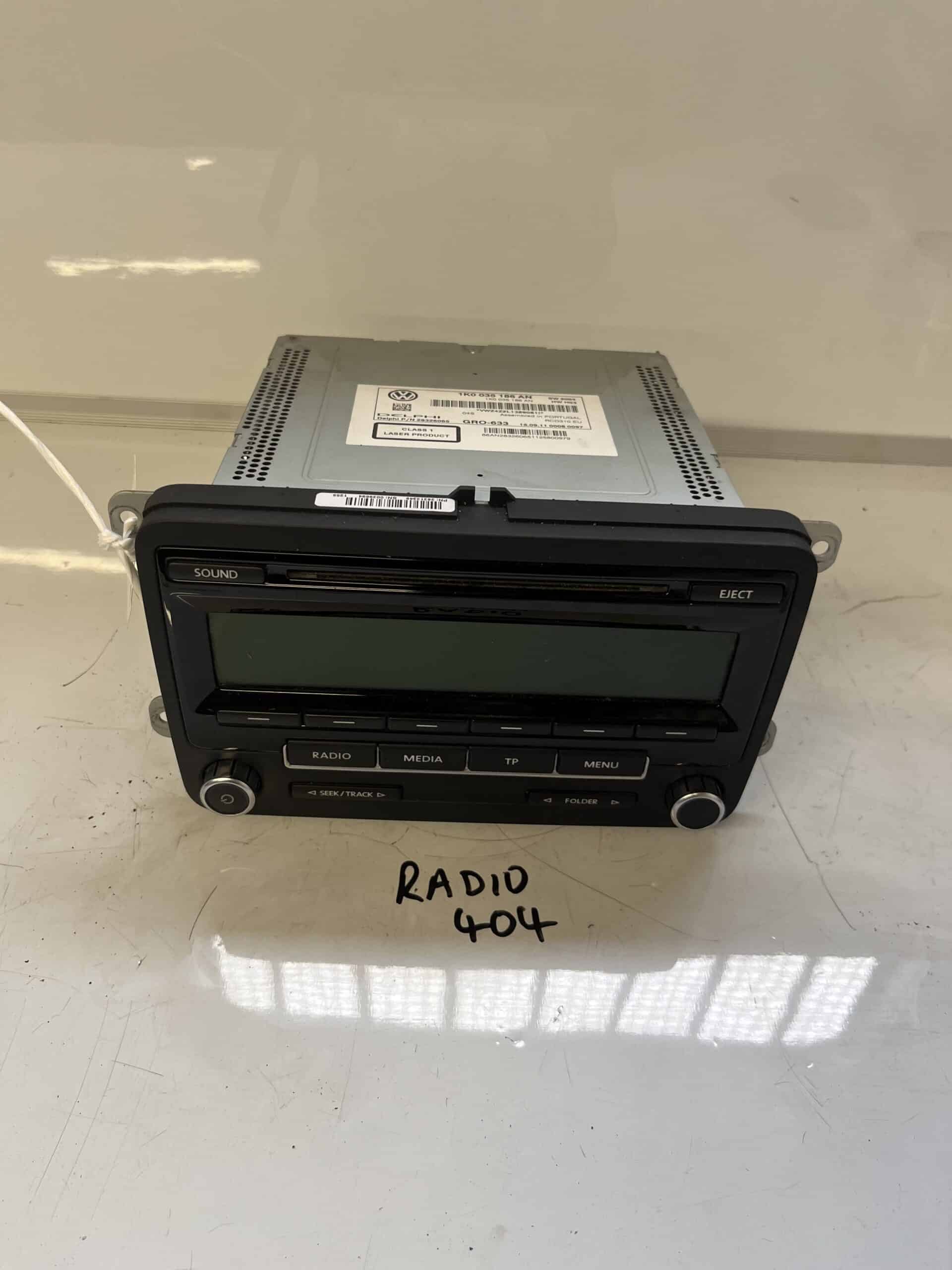 Volkswagen Golf / Caddy / Passat 2008-2015 CD Player / Radio Head Unit – 1K0035186AN