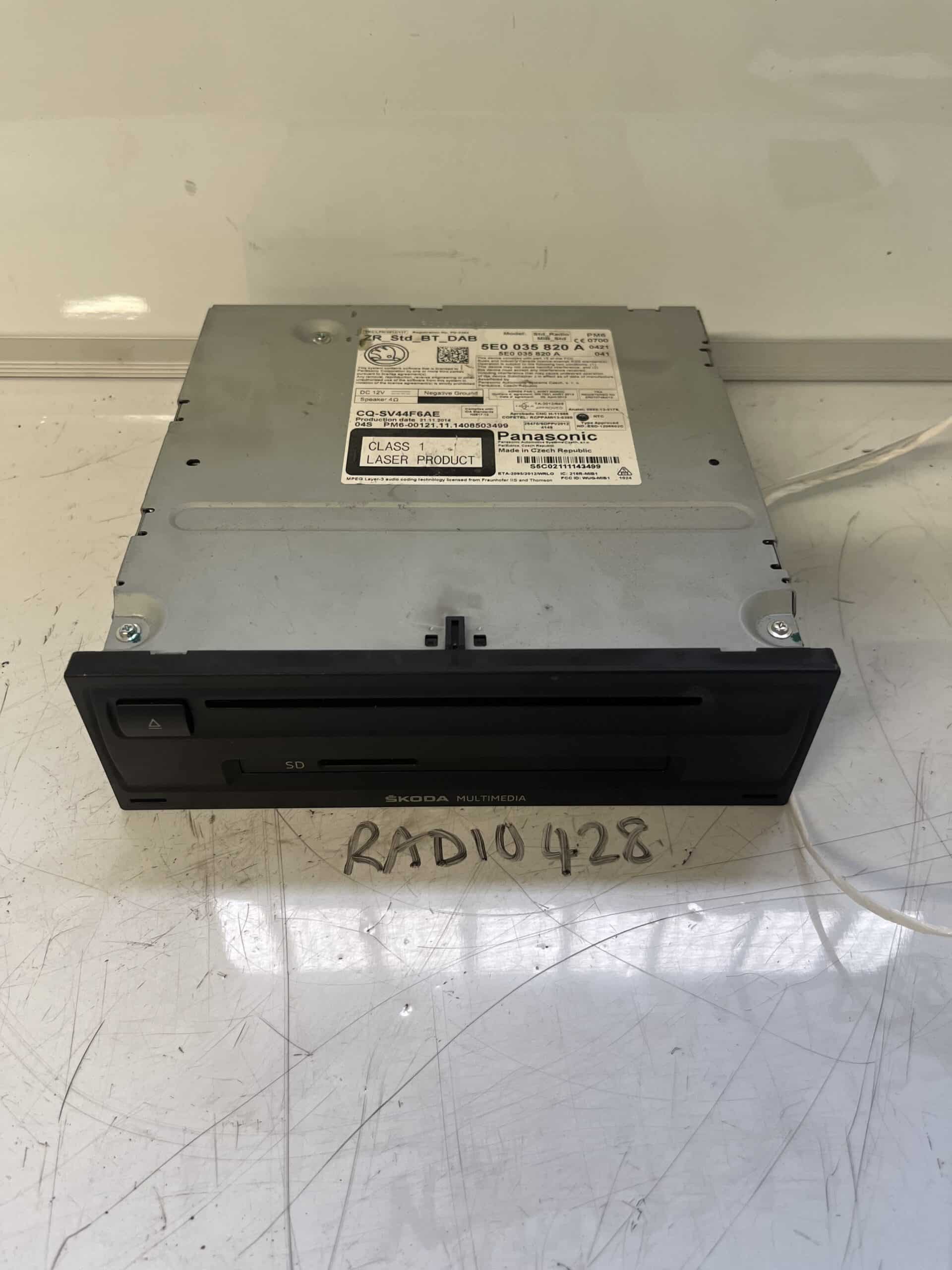 Skoda Octavia 2013-2017 Radio / Multimedia / Head Unit – 5E0035820A