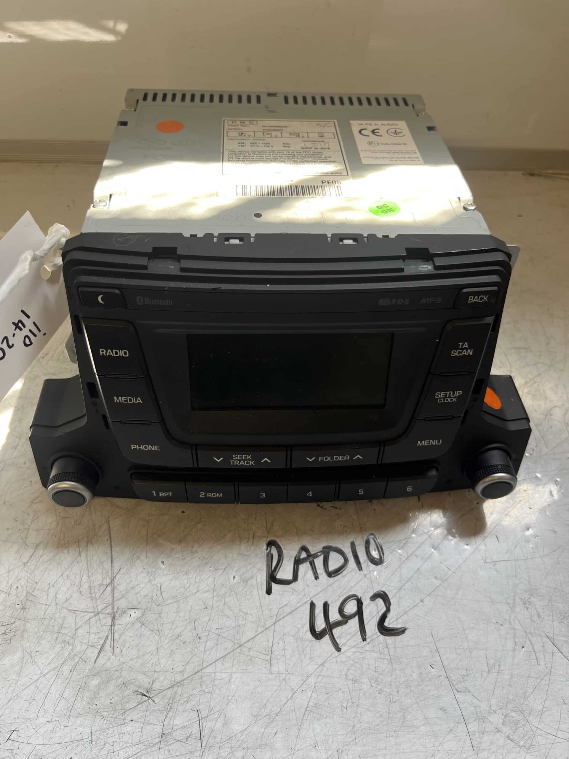 Hyundai i10 2014-2019 Radio / Head Unit / CD Player / MP3 – 96170B96604X