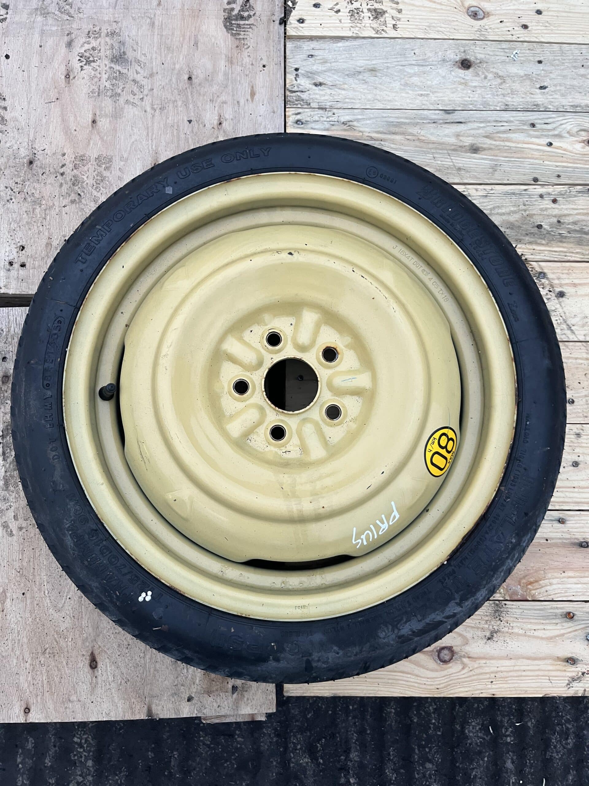 Toyota Prius 2004-2009 Spare / Space Saver Wheel – 125/70/16