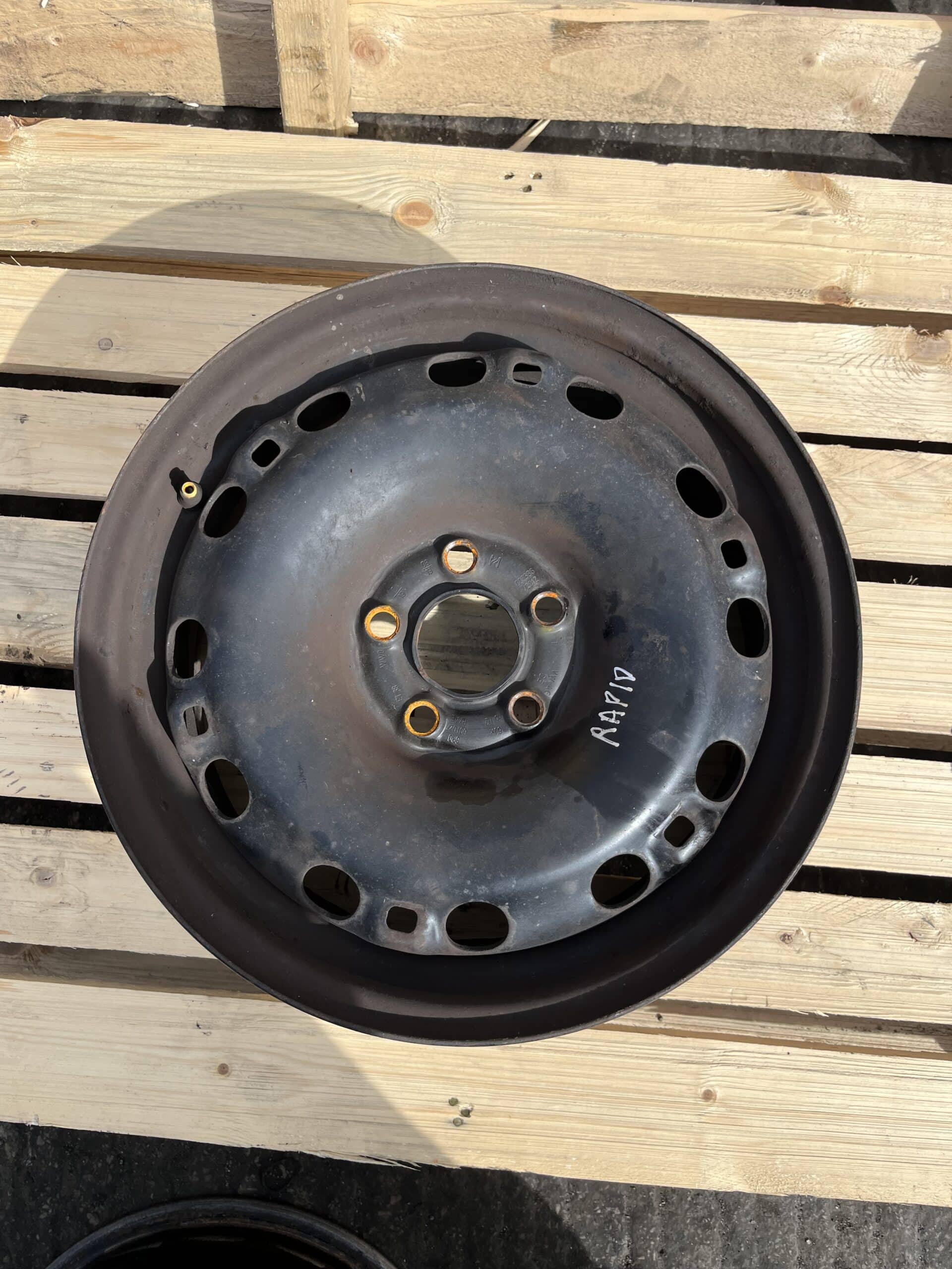 Skoda Rapid 2013-2019 15″ 5 Stud Steel Rim – ET38 / 6R0601027R ( May Fit Other Vehicles From VAG Group )